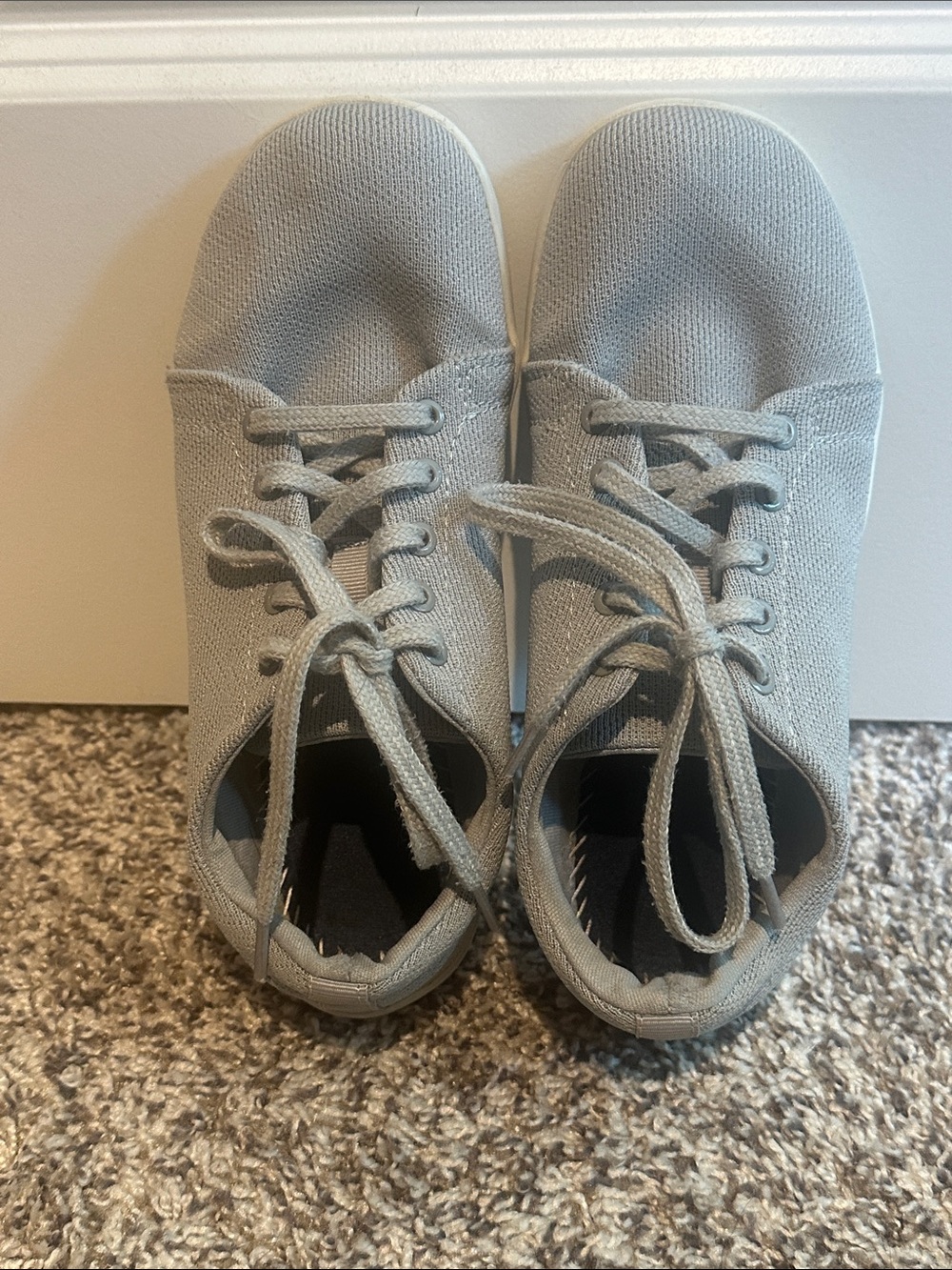 WHITIN Women's Knit Lace-Up Sneakers in Light Gray